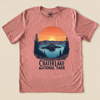 Hike Tee T-Shirt Heather Mauve / S Crater Lake National Park Shirt
