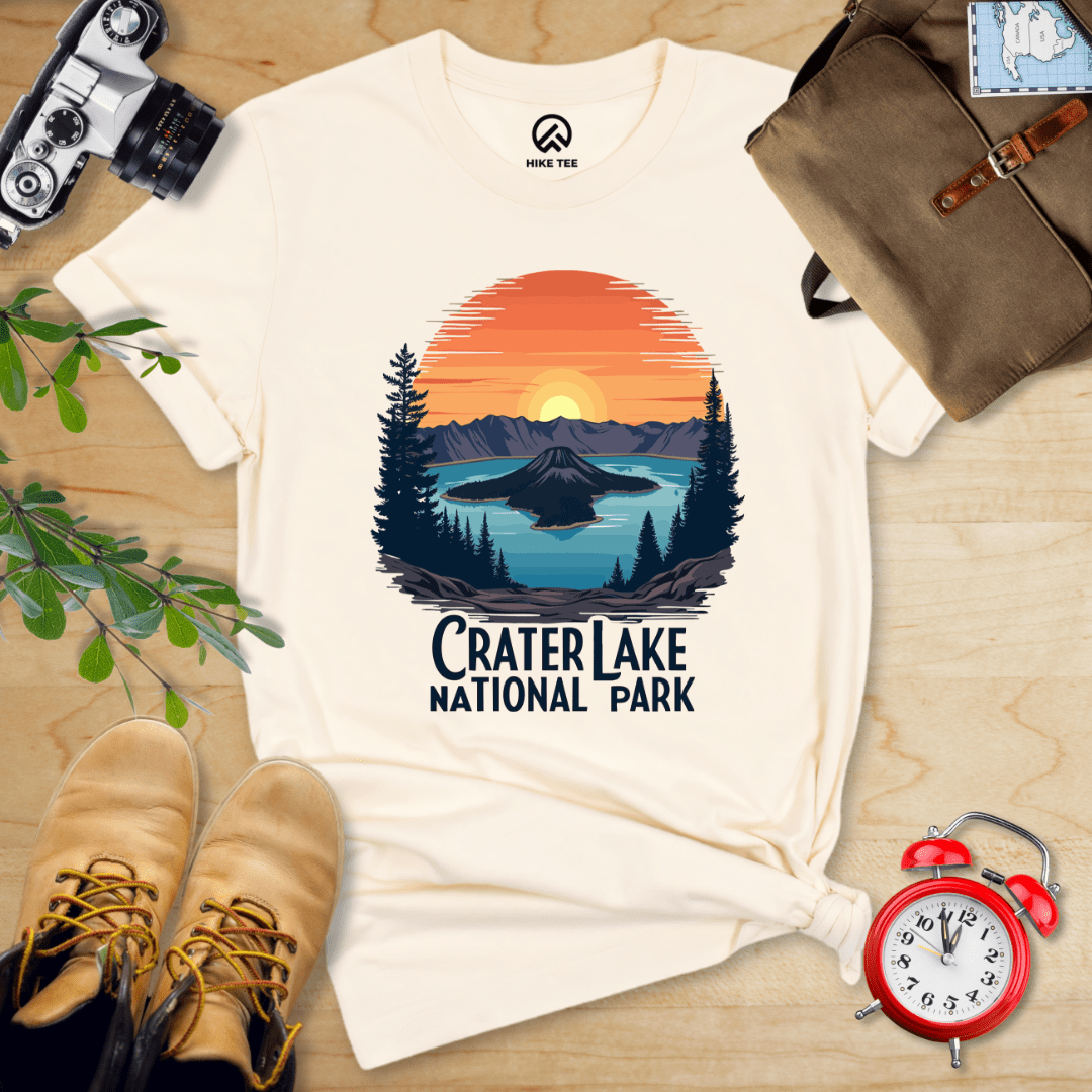 Hike Tee T-Shirt Natural / S Crater Lake National Park Shirt