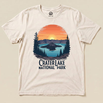 Hike Tee T-Shirt Natural / S Crater Lake National Park Shirt