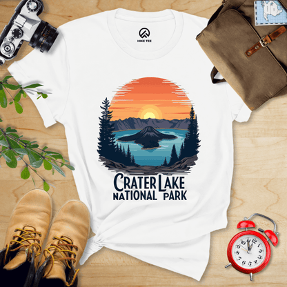 Hike Tee T-Shirt White / S Crater Lake National Park Shirt