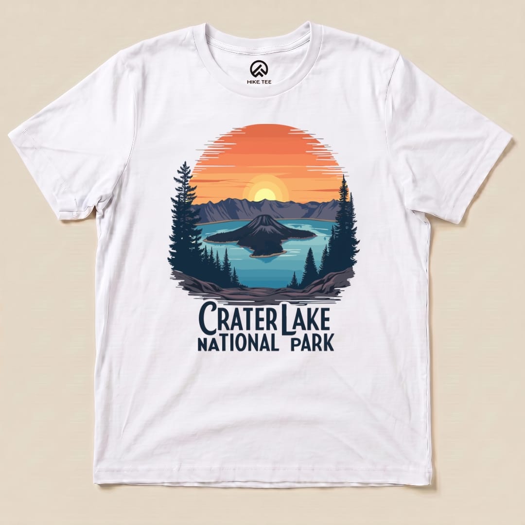 Hike Tee T-Shirt White / S Crater Lake National Park Shirt