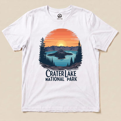Hike Tee T-Shirt White / S Crater Lake National Park Shirt