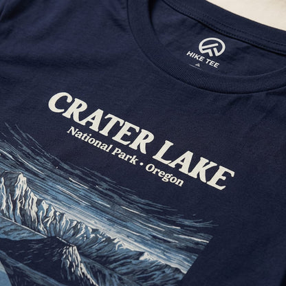 Hike Tee T-Shirt Crater Lake Oregon Vintage Shirt