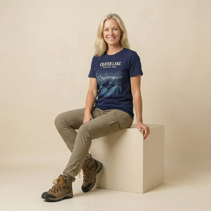Hike Tee T-Shirt Crater Lake Oregon Vintage Shirt