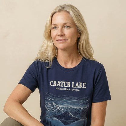 Hike Tee T-Shirt Crater Lake Oregon Vintage Shirt