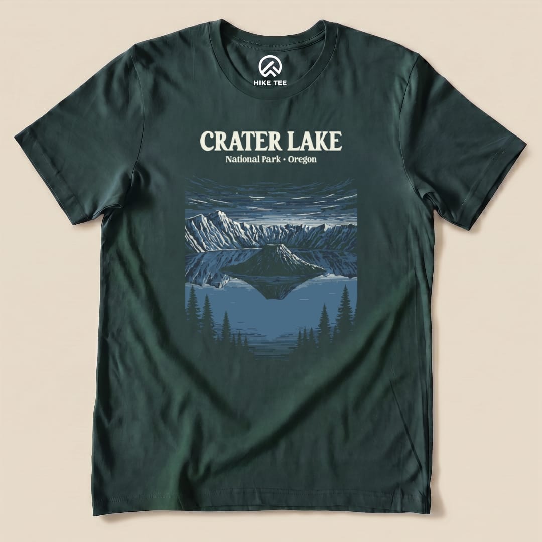 Hike Tee T-Shirt Forest / S Crater Lake Oregon Vintage Shirt