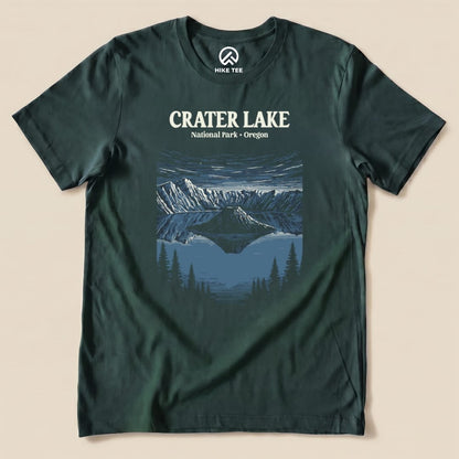 Hike Tee T-Shirt Forest / S Crater Lake Oregon Vintage Shirt