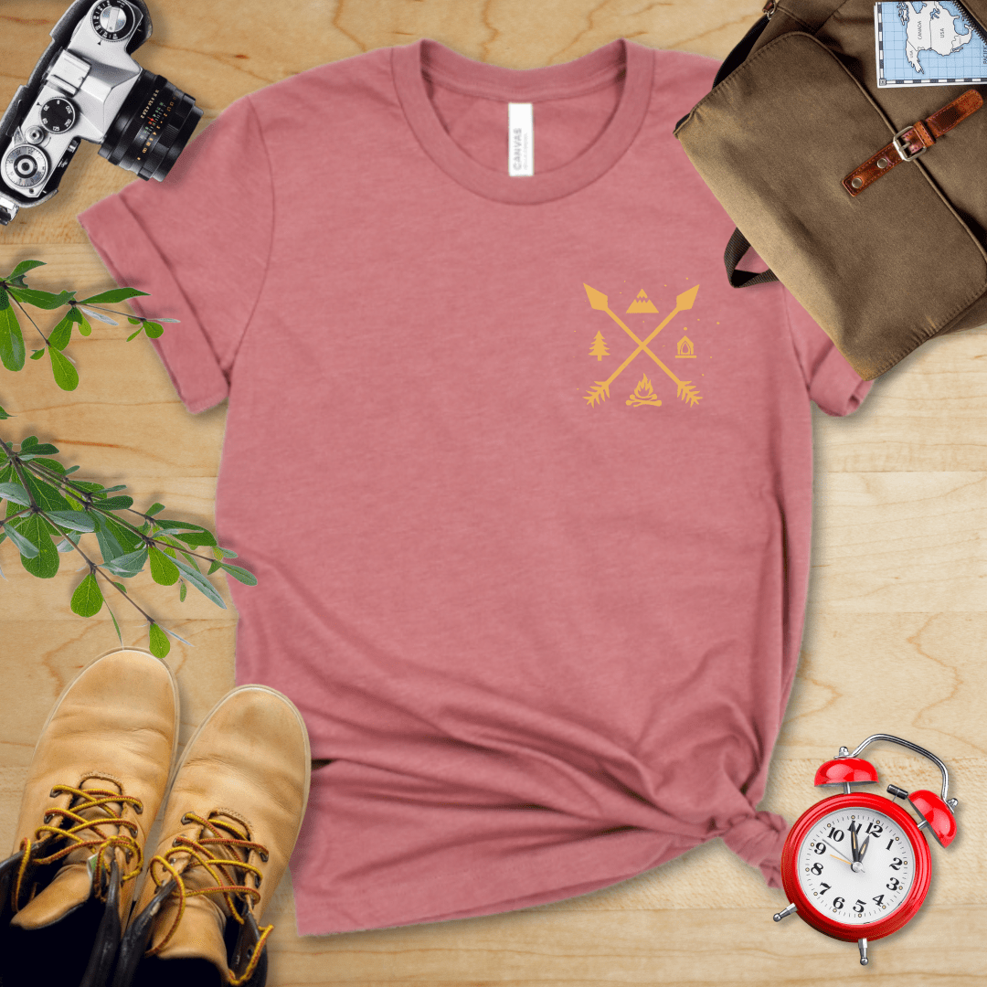 Hike Tee T-Shirt Heather Mauve / S Cross Arrows Adventure Shirt