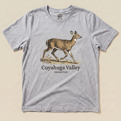 Hike Tee T-Shirt Athletic Heather / S Cuyahoga Valley National Park Deer Shirt