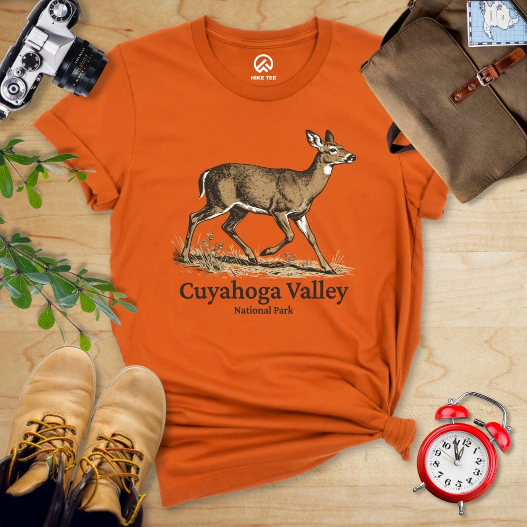 Hike Tee T-Shirt Autumn / S Cuyahoga Valley National Park Deer Shirt