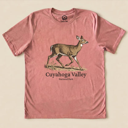 Hike Tee T-Shirt Heather Mauve / S Cuyahoga Valley National Park Deer Shirt