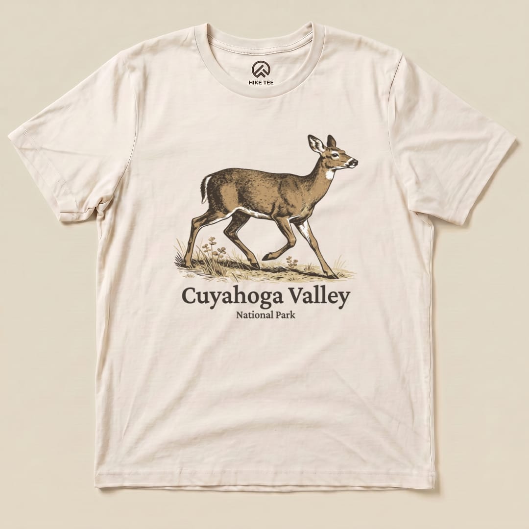 Hike Tee T-Shirt Natural / S Cuyahoga Valley National Park Deer Shirt
