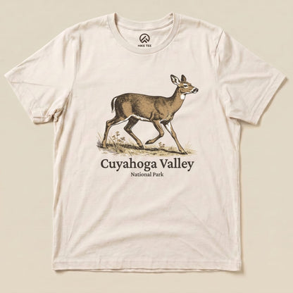 Hike Tee T-Shirt Natural / S Cuyahoga Valley National Park Deer Shirt
