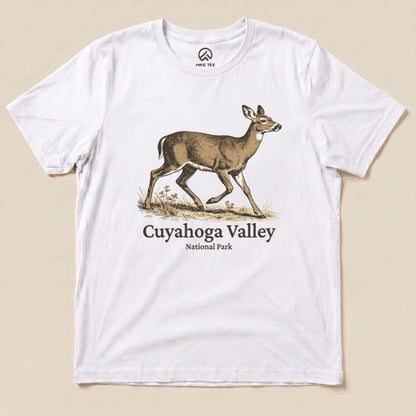 Hike Tee T-Shirt White / S Cuyahoga Valley National Park Deer Shirt
