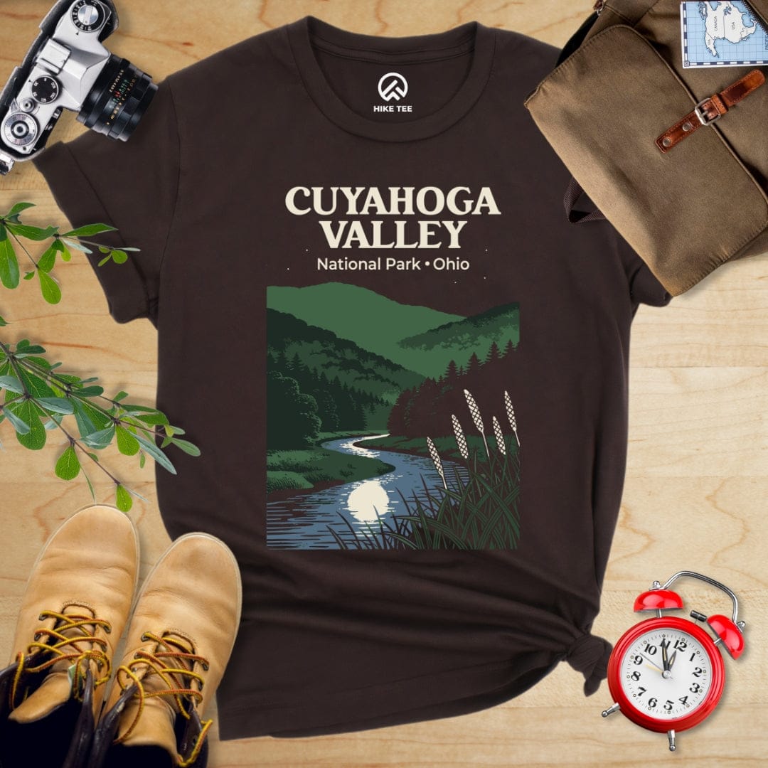 Hike Tee T-Shirt Brown / S Cuyahoga Valley National Park Ohio Shirt