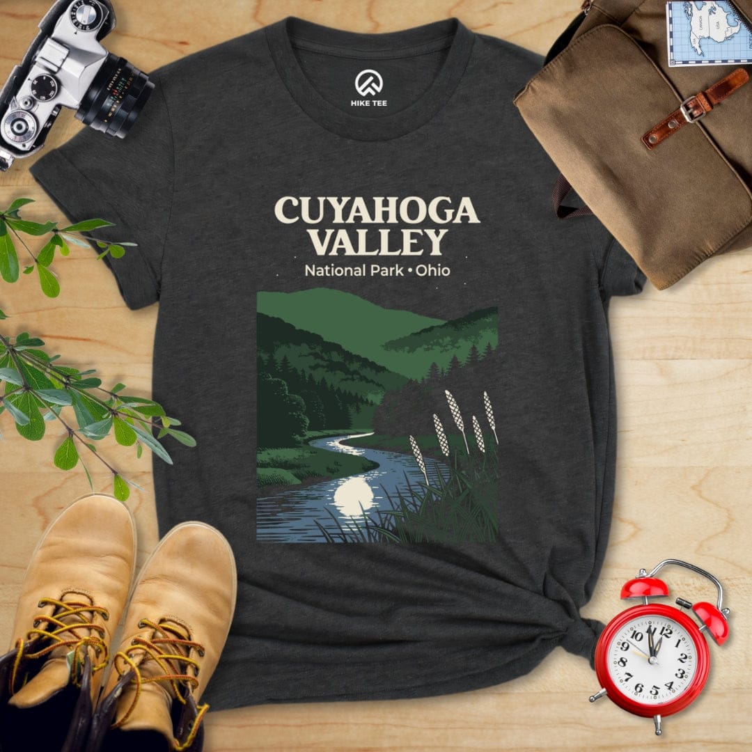 Hike Tee T-Shirt Dark Grey Heather / S Cuyahoga Valley National Park Ohio Shirt