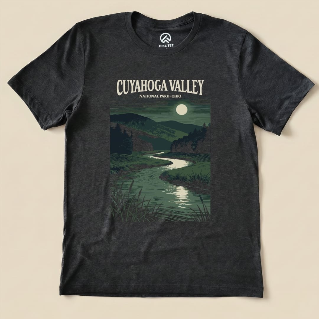 Hike Tee T-Shirt Dark Grey Heather / S Cuyahoga Valley National Park Ohio Shirt