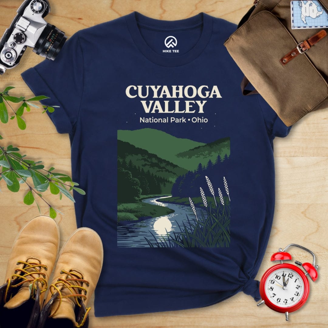 Hike Tee T-Shirt Navy / S Cuyahoga Valley National Park Ohio Shirt