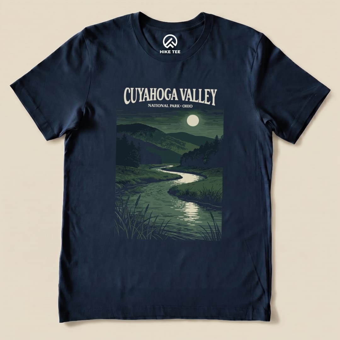 Hike Tee T-Shirt Navy / S Cuyahoga Valley National Park Ohio Shirt