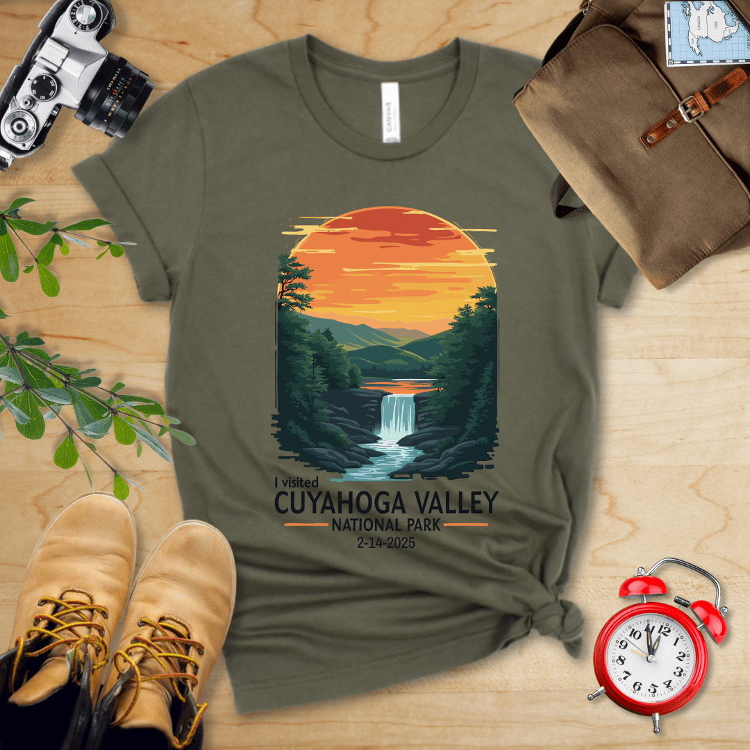 AnywherePOD T-Shirt Military Green / S Cuyahoga Valley National Park Shirt + Personalization