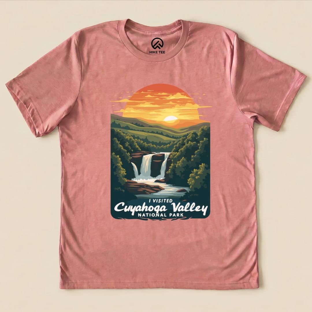 Hike Tee T-Shirt Heather Mauve / S Cuyahoga Valley National Park Shirt