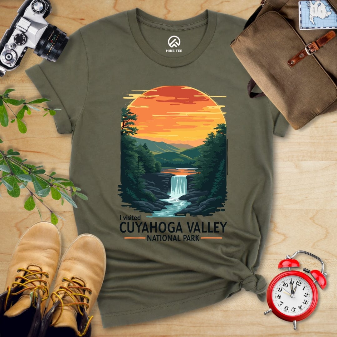 Hike Tee T-Shirt Military Green / S Cuyahoga Valley National Park Shirt