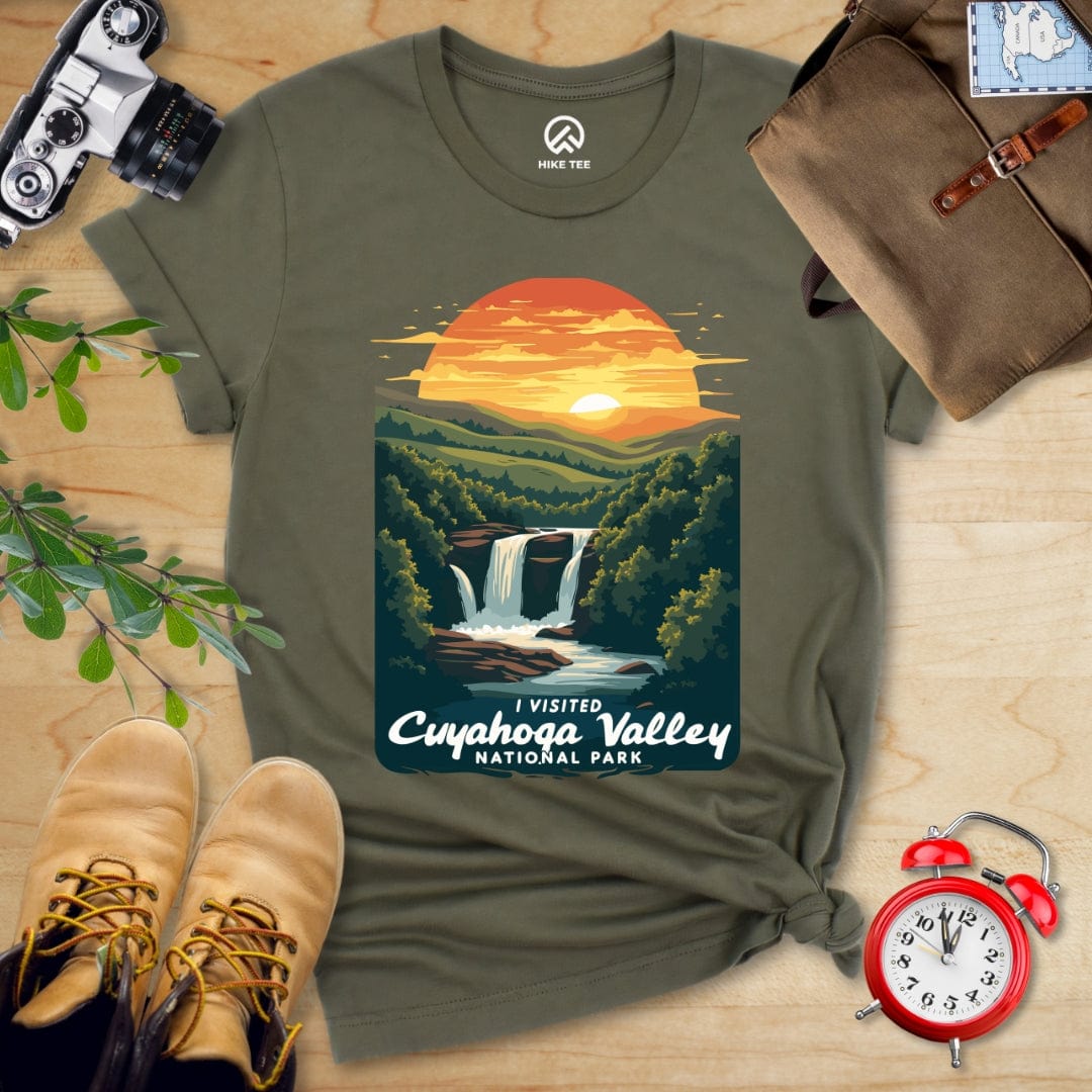 Hike Tee T-Shirt Military Green / S Cuyahoga Valley National Park Shirt