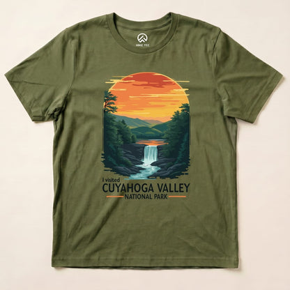 Hike Tee T-Shirt Military Green / S Cuyahoga Valley National Park Shirt