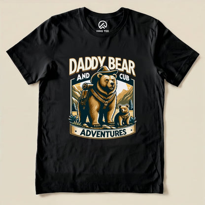 Daddy Bear And Cub Shirt Hike Tee T-Shirt Black / S
