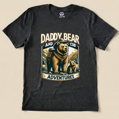 Daddy Bear And Cub Shirt Hike Tee T-Shirt Dark Grey Heather / S