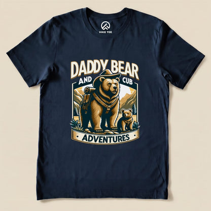 Daddy Bear And Cub Shirt Hike Tee T-Shirt Navy / S