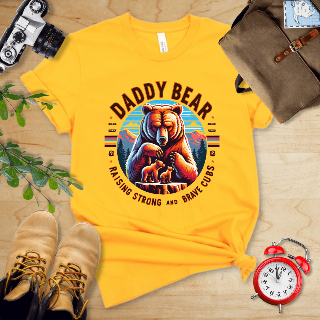 Printify T-Shirt Gold / S Daddy Bear Shirt