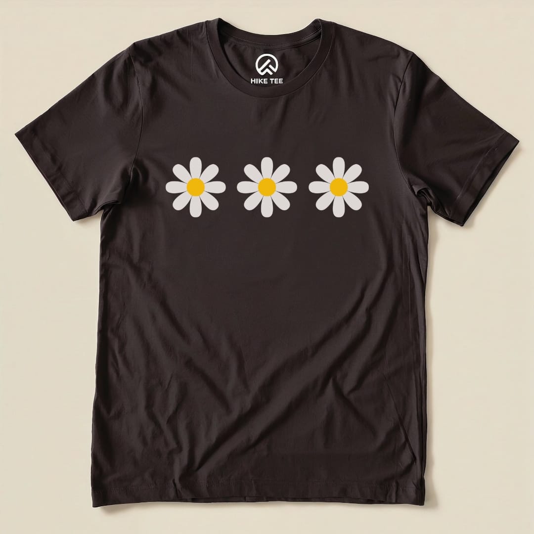 Hike Tee T-Shirt Brown / S Daisy Flowers Shirt