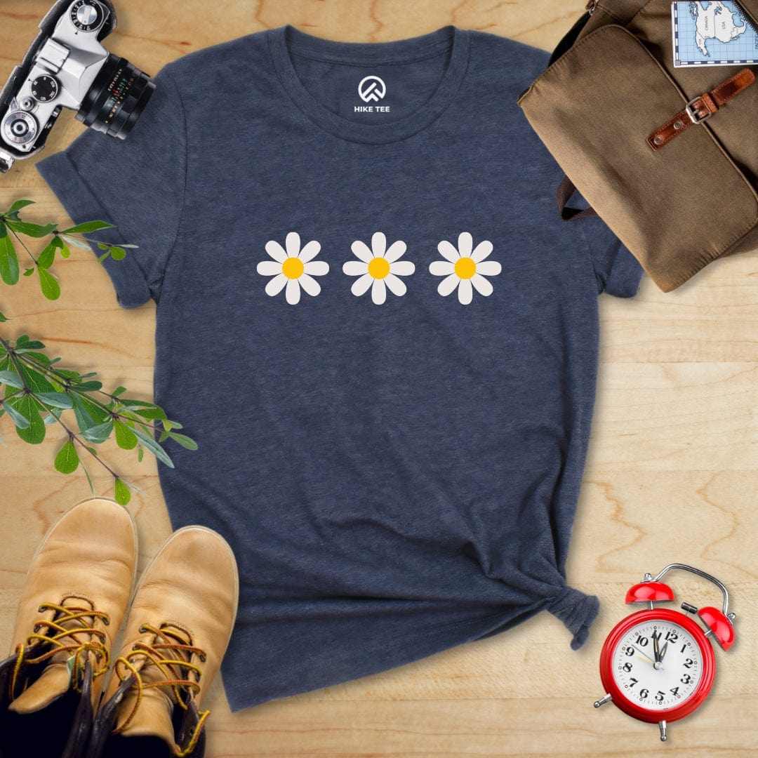Hike Tee T-Shirt Heather Navy / S Daisy Flowers Shirt
