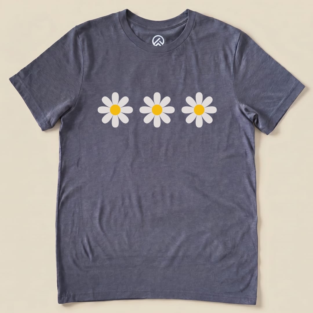 Hike Tee T-Shirt Heather Navy / S Daisy Flowers Shirt