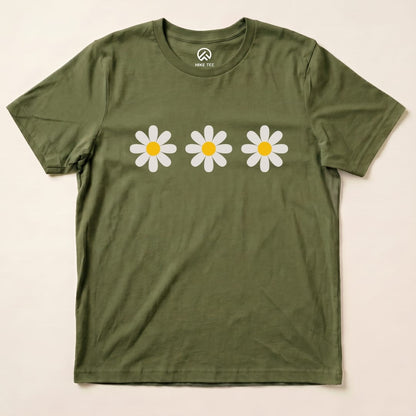 Hike Tee T-Shirt Military Green / S Daisy Flowers Shirt