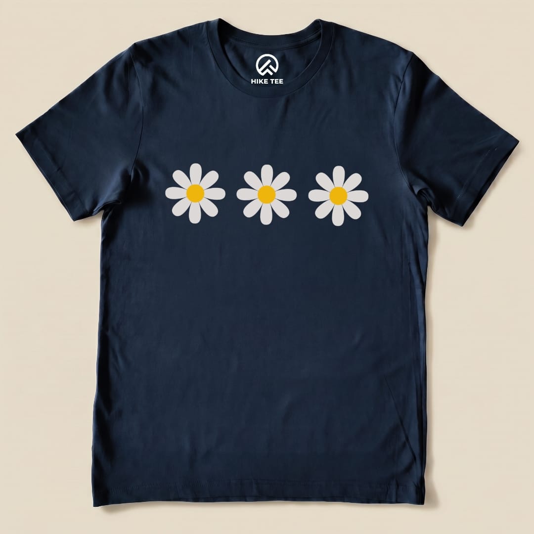 Hike Tee T-Shirt Navy / S Daisy Flowers Shirt
