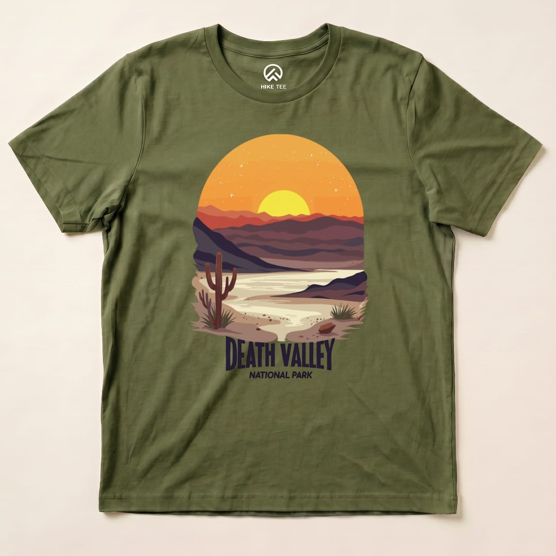 Hike Tee T-Shirt Military Green / S Death Valley National Park Scenery Shirt