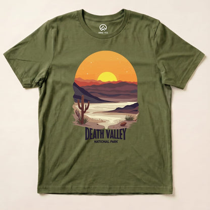 Hike Tee T-Shirt Military Green / S Death Valley National Park Scenery Shirt