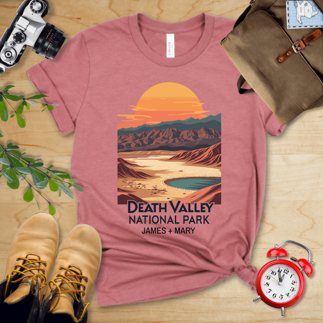 AnywherePOD T-Shirt Heather Mauve / S Death Valley National Park Shirt + Personalization