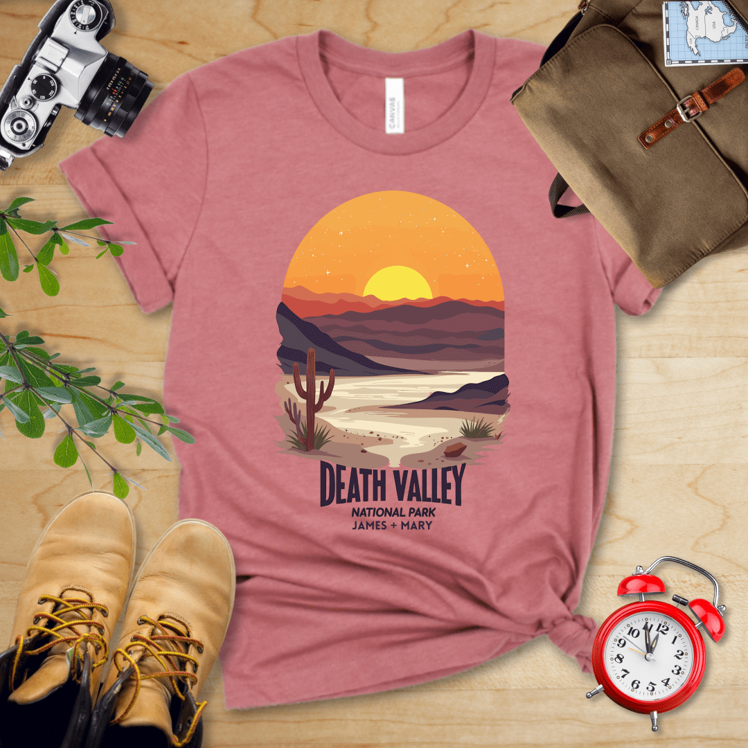 AnywherePOD T-Shirt Heather Mauve / S Death Valley National Park Shirt + Personalization