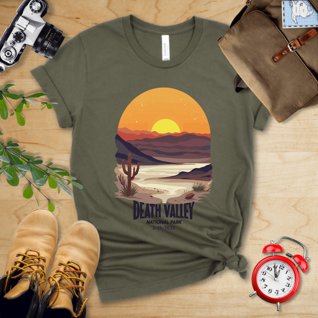 AnywherePOD T-Shirt Military Green / S Death Valley National Park Shirt + Personalization