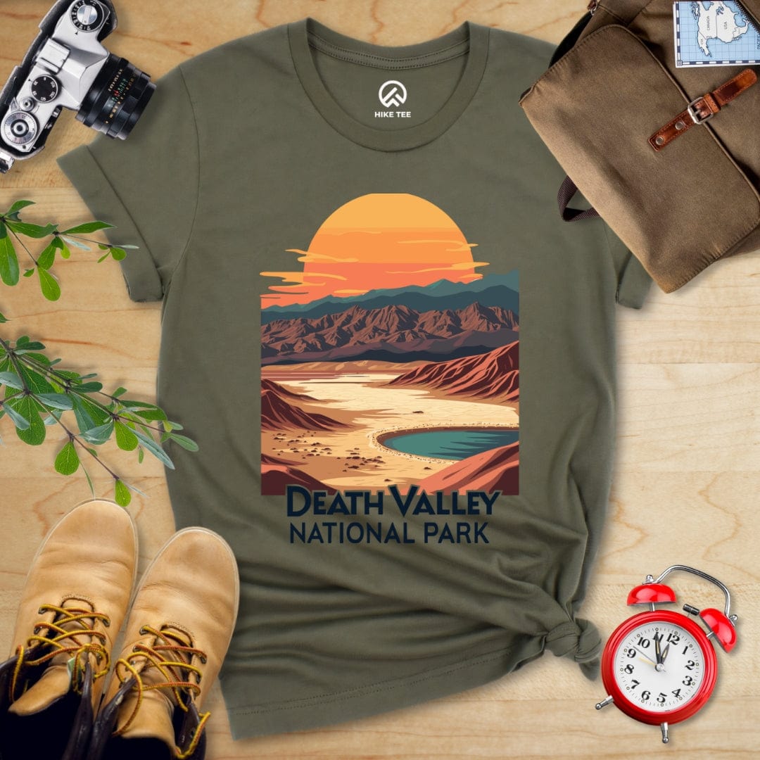 Hike Tee T-Shirt Military Green / S Death Valley National Park Shirt