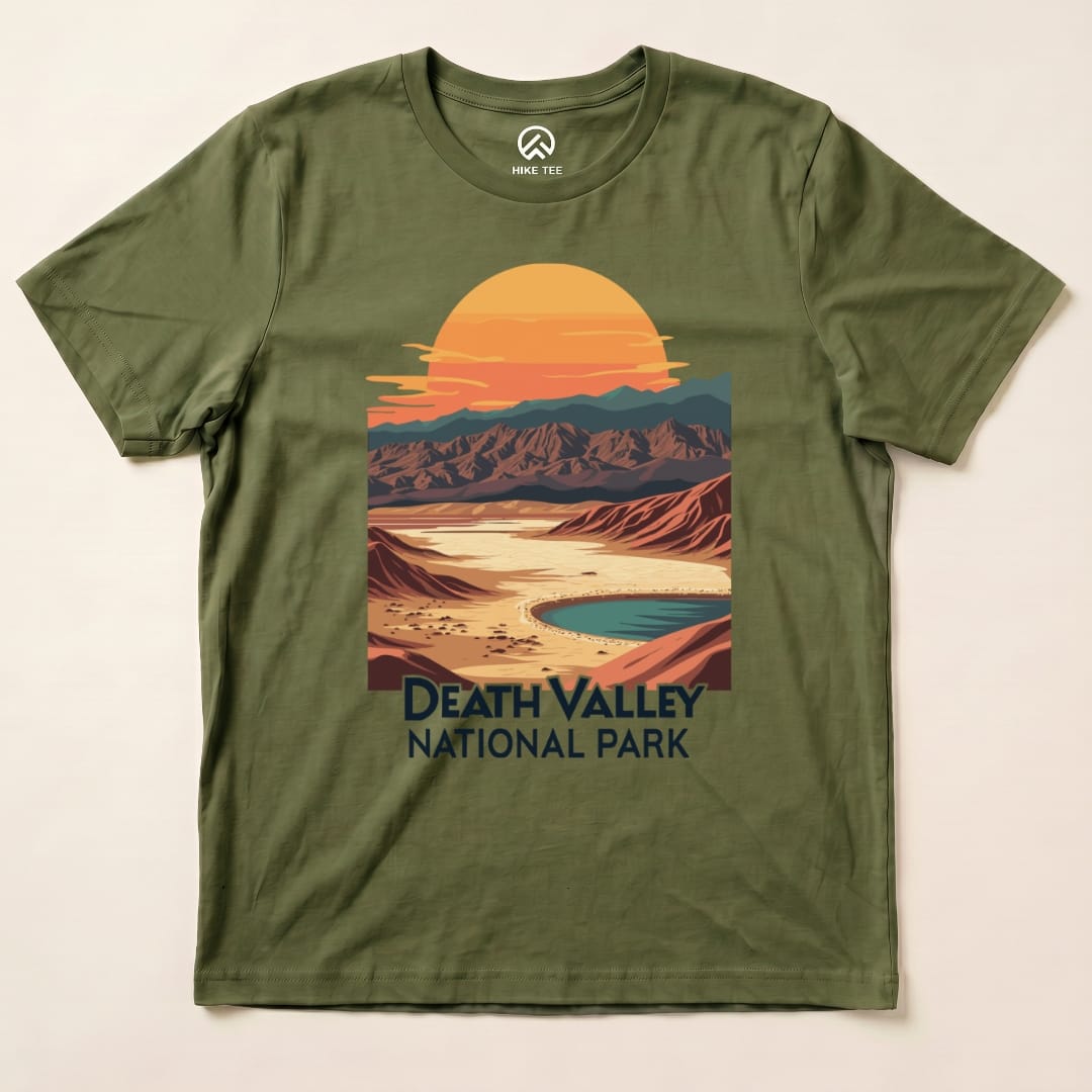 Hike Tee T-Shirt Military Green / S Death Valley National Park Shirt