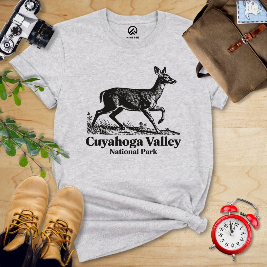 Hike Tee T-Shirt Athletic Heather / S Deer Cuyahoga Valley National Park Shirt