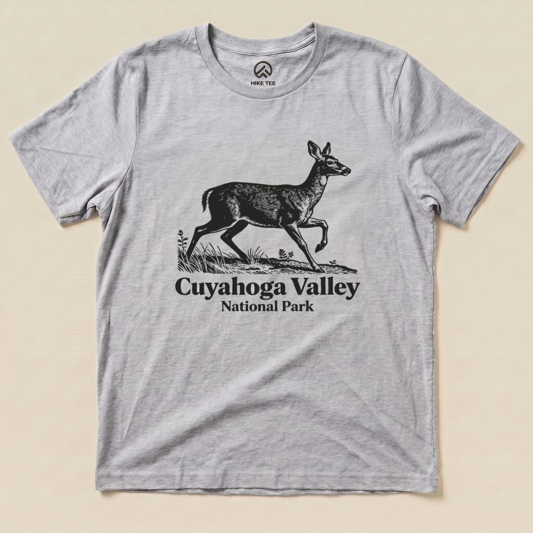 Hike Tee T-Shirt Athletic Heather / S Deer Cuyahoga Valley National Park Shirt