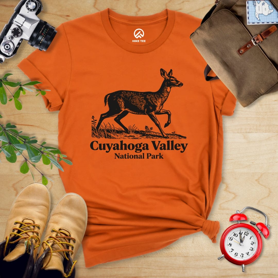 Hike Tee T-Shirt Autumn / S Deer Cuyahoga Valley National Park Shirt