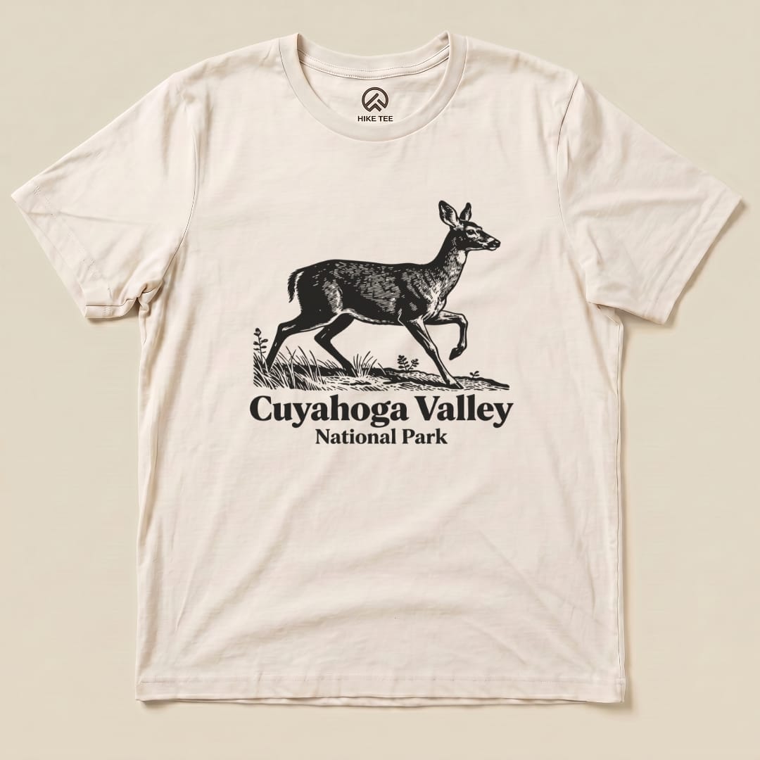 Hike Tee T-Shirt Natural / S Deer Cuyahoga Valley National Park Shirt