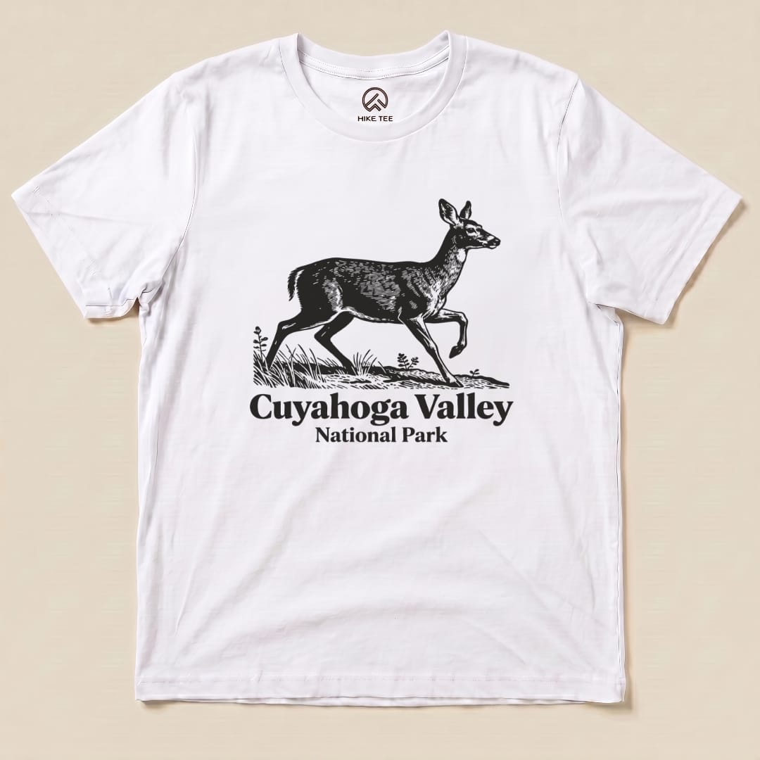Hike Tee T-Shirt White / S Deer Cuyahoga Valley National Park Shirt