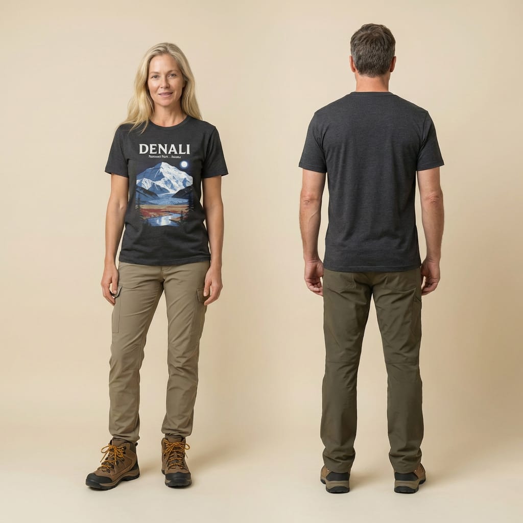 Hike Tee T-Shirt Denali Alaska Vintage Shirt